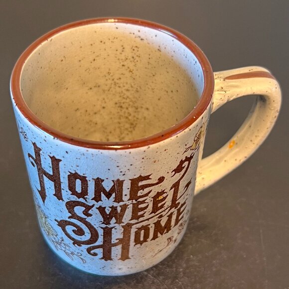 Otagiri JAPAN Vintage HOME SWEET HOME Mug ~ Gray with Brown Speckles & Accents - Picture 4 of 13